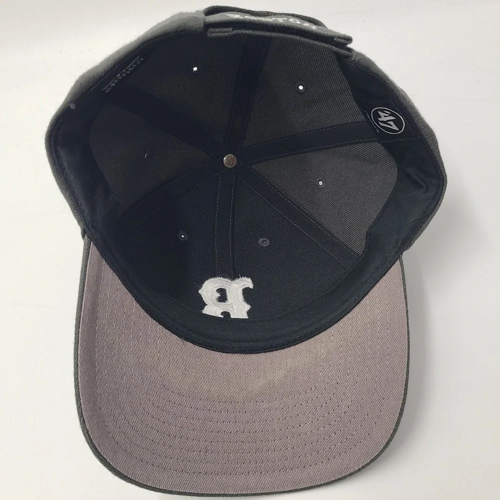 Boston Red Sox Hat Adjustable 47 Brand Gray White‎ MLB Baseball Wool Blend Men